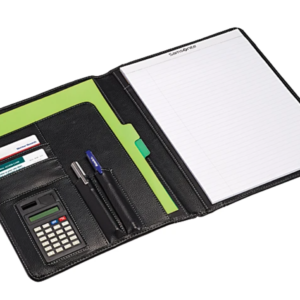 Samsonite® Vinyl Bi-Fold Writing Pad, 12 1/4" x 10" x 1", Black